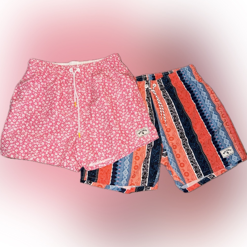 Set of two World Wide Surf Rider (SHEIN) Swim Trunks, Men’s Medium